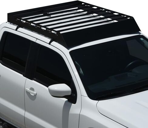 7422437982910 Compatible with 2023 & Up Chevy Colorado/GMC Canyon Crew Cab Black Modular Window Frames Roof Rack Cargo Basket Luggage Carrier with Wind Fairing in Saudi Arabia