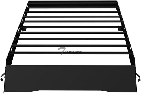 7422437982910 Compatible with 2023 & Up Chevy Colorado/GMC Canyon Crew Cab Black Modular Window Frames Roof Rack Cargo Basket Luggage Carrier with Wind Fairing in Saudi Arabia