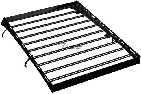 7422437982910 Compatible with 2023 & Up Chevy Colorado/GMC Canyon Crew Cab Black Modular Window Frames Roof Rack Cargo Basket Luggage Carrier with Wind Fairing in Saudi Arabia