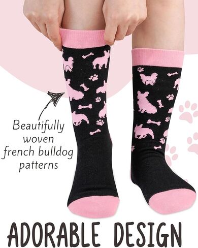 جوارب InnoBeta French Bulldog Gifts للنساء والرجال - هدايا لمحبي الكلاب - للجنسين in Saudi Arabia