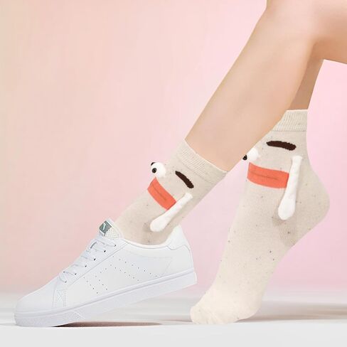 جوارب مضحكة ثلاثية الأبعاد بأيدي مغناطيسية - جوارب مبتكرة وجذابة للأزواج، أفضل هدية لعيد الميلاد. in Kuwait