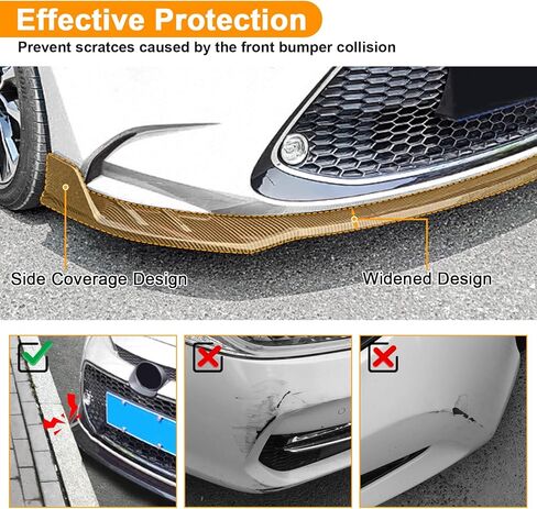 Fits Toyota Corolla 2019 2020 2021 2022 Front Bumper Lip Body Kit Spoiler 1 Set, Shiny Black in Kuwait