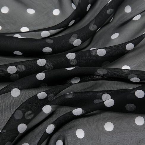 INOGIH Polka-Dot Chiffon-Sheer-Square Neck-Head-Scarf for Women Hip-Hop- Scarf 1950s Party Halloween-Costume in Saudi Arabia