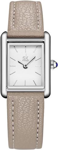 SHENGKE Minimalist Vintage Square Watches for Women with Leather Strap in Saudi Arabia