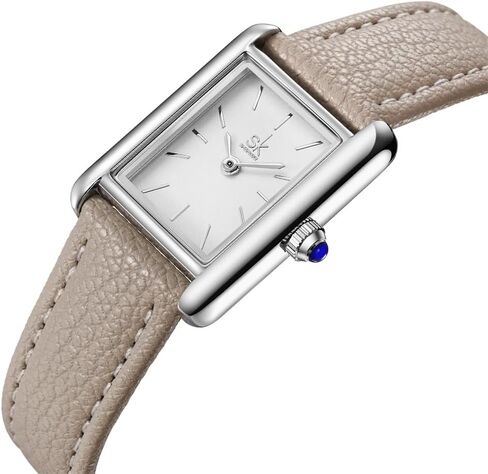 SHENGKE Minimalist Vintage Square Watches for Women with Leather Strap in Saudi Arabia