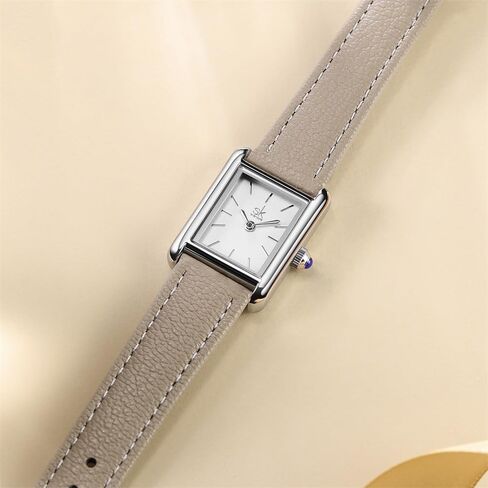 SHENGKE Minimalist Vintage Square Watches for Women with Leather Strap in Saudi Arabia