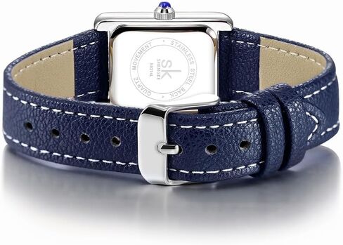 SHENGKE Minimalist Vintage Square Watches for Women with Leather Strap in Kuwait