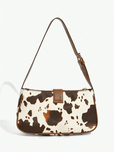 QWINEE Y2k Western Cowgirl Shoulder Bag Rivet Animal Print Hobo Bag Zipper Faux Pu Leather Clutch Purse Vintage Handbag in Saudi Arabia