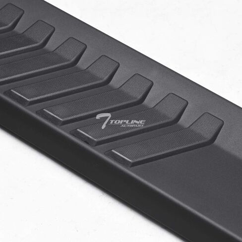 6" OE Style with Polymer Stripes Matte Black Aluminum Side Step Rail Running Boards jz Compatible with 07-18 Chevy Silverado/GMC Sierra Double (Extended) Cab in Saudi Arabia