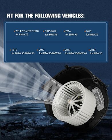 ECCPP AC Blower Motor Fit for 2014,2016,2017,2018 for BMW X5/2015-2019 for BMW X6 HVAC Heater Blower Motor Replacement 700365 in Saudi Arabia