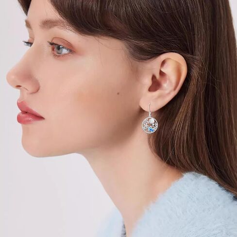 Turtle Hoop Earrings for Women Sterling Silver Cute Tortoise Animal Hypoallergenic Earrings Gifts for Women Sister Mother Wife Mother's Day Birthday in Kuwait