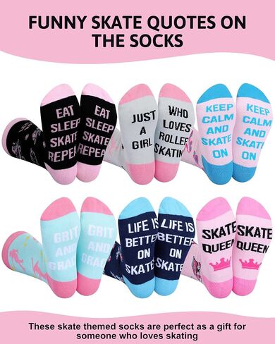 6 أزواج من جوارب التزلج على الجليد للنساء، جوارب دوارة ملونة مضحكة، نمط غير رسمي، جوارب دائرية مع رسومات مبتكرة، هدايا عيد الميلاد لمحبي التزلج in Saudi Arabia