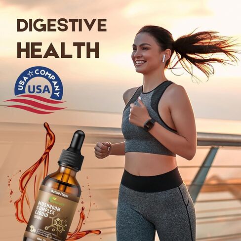 Vegan Immune Mushroom Tincture Supplement,7 in 1 Mushroom Extract Liquid Drops with Lion's Mane,Shiitake,King Trumpet,Turkey Tail,Reishi,Chaga & Cordyceps 2 fl oz (60 Servings) in Saudi Arabia