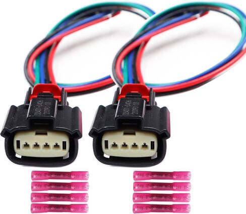 2PCS 4-Pin HID الهالوجين موصل المصباح متوافق مع 2013+ Escape Taurus F150 ضفيرة التوصيل الأسلاك تسخير 8U2Z-14S411-TA، 8U2Z14S411TA، WPT-925 in Saudi Arabia