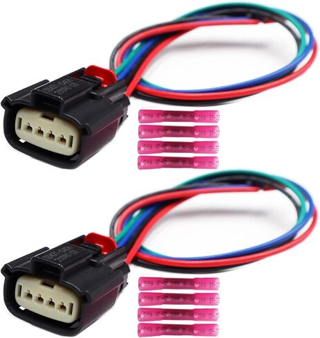 2PCS 4-Pin HID الهالوجين موصل المصباح متوافق مع 2013+ Escape Taurus F150 ضفيرة التوصيل الأسلاك تسخير 8U2Z-14S411-TA، 8U2Z14S411TA، WPT-925 in Saudi Arabia