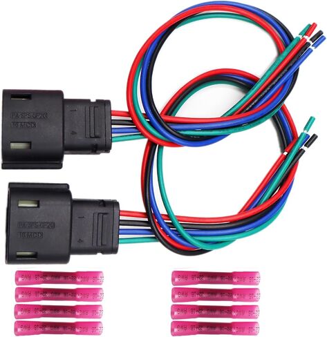 2PCS 4-Pin HID الهالوجين موصل المصباح متوافق مع 2013+ Escape Taurus F150 ضفيرة التوصيل الأسلاك تسخير 8U2Z-14S411-TA، 8U2Z14S411TA، WPT-925 in Saudi Arabia
