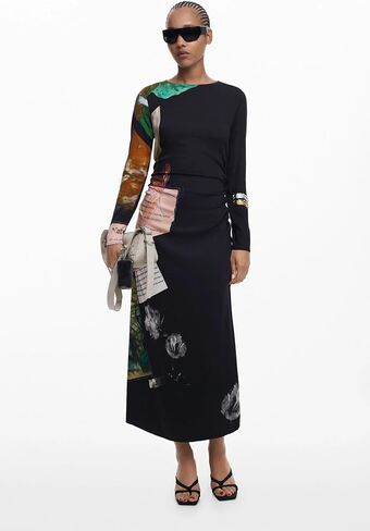Desigual Women's Woman Woven Dress Long Sleeve in Saudi Arabia