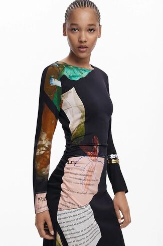 Desigual Women's Woman Woven Dress Long Sleeve in Saudi Arabia