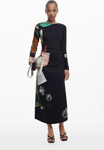 Desigual Women's Woman Woven Dress Long Sleeve in Saudi Arabia