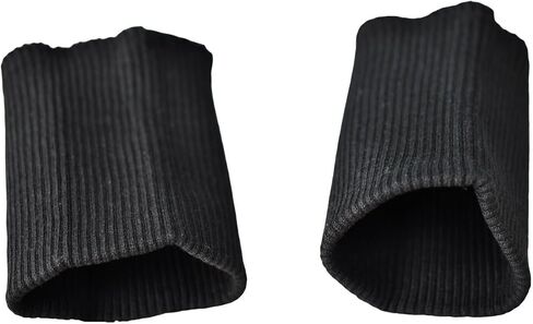 Finished Knit Cuffs for Jacket, Seamless Rib Knit Cuffs 1 Pair for Coat Sleeve Replacement (Black) in Saudi Arabia