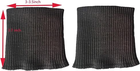 Finished Knit Cuffs for Jacket, Seamless Rib Knit Cuffs 1 Pair for Coat Sleeve Replacement (Black) in Saudi Arabia