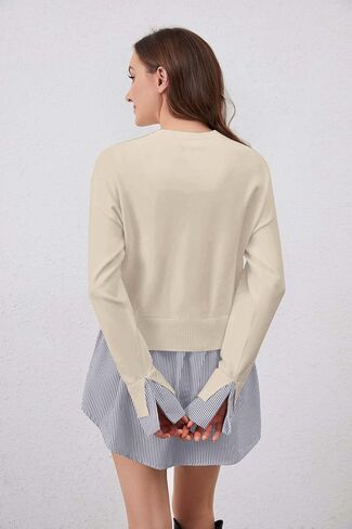 Meladyan Womens Patchwork Sweatshirt Trendy 2 in 1 Pullover Top Loose Fit Crewneck Asymmetrical Hem Button Down Shirt in Saudi Arabia