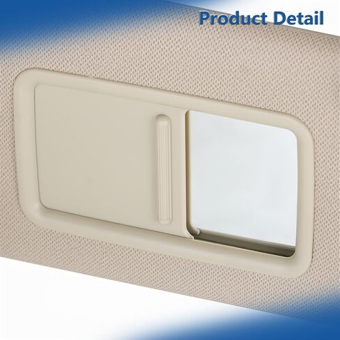 Beige Sun Visor with Makeup Mirror Driver and Passenger Side Replacement for Hyundai Elantra MD 2011-2016 Replacement for 852203X000 852103X000 in Saudi Arabia