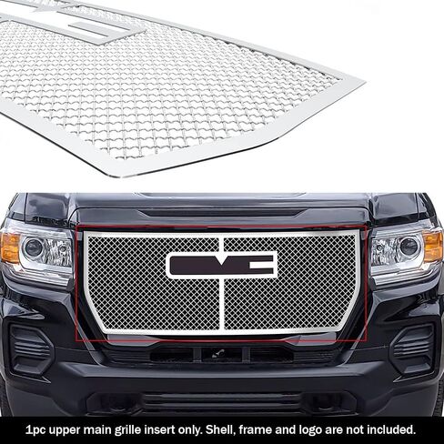 APS Premium Stainless Steel Black Mesh Grille Grill Insert Compatible with GMC Canyon 2021 2022 Elevation AT4 Main Upper N19-K94057G in Saudi Arabia