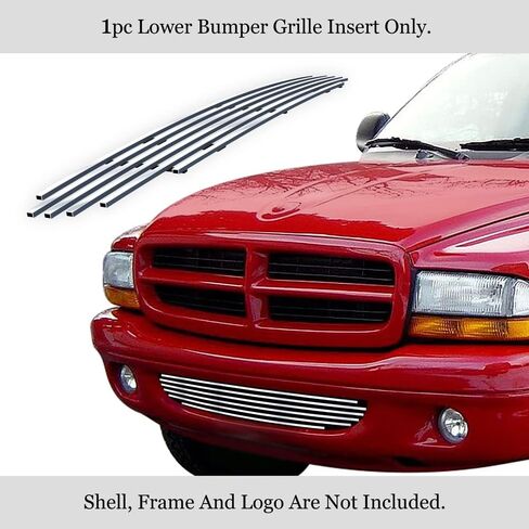 APS Compatible with Dodge Dakota 1997-2004 & 98-03 Durango Lower Bumper Chrome Billet Front Grill Grille Insert S18-A01856D in Saudi Arabia