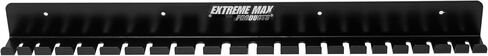حامل أدوات مفتاح ربط من الألومنيوم مثبت على الحائط من Extreme Max 5001.6687 لمقطورة السباق، المرآب، المتجر، ورشة العمل، حامل الألعاب - أسود in Saudi Arabia