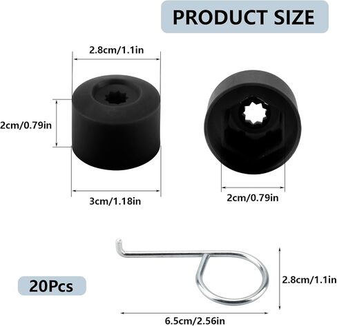 20Pcs Car Wheel Lug Nut Covers,17mm Tire Bolt Caps with Removal Tool,Lug Nut Cover Compatible with VW Jetta Beetle Passat Golf GTI CC,Replaces for 1K0 601 173,6X0 012 243 (Black) in Kuwait