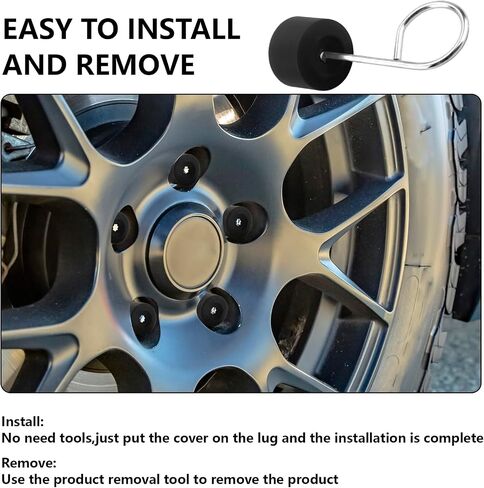 20Pcs Car Wheel Lug Nut Covers,17mm Tire Bolt Caps with Removal Tool,Lug Nut Cover Compatible with VW Jetta Beetle Passat Golf GTI CC,Replaces for 1K0 601 173,6X0 012 243 (Black) in Kuwait
