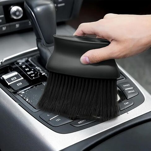 Car Cleaning Brush Duster Brush Cleaning Tool Car Interior Duster Brush for Car Office Home Kitchen Windows Keyboard,Black in Saudi Arabia