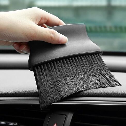 Car Cleaning Brush Duster Brush Cleaning Tool Car Interior Duster Brush for Car Office Home Kitchen Windows Keyboard,Black in Saudi Arabia