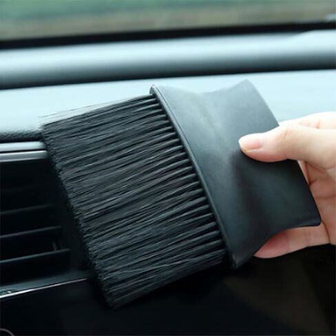 Car Cleaning Brush Duster Brush Cleaning Tool Car Interior Duster Brush for Car Office Home Kitchen Windows Keyboard,Black in Saudi Arabia