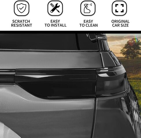 Hoolcar غطاء المصباح الخلفي غطاء المصباح الخلفي إطار الحافة ديكور الملحقات الخارجية متوافق مع Ford Bronco Sport 2021-2024، أسود مدخن in Saudi Arabia