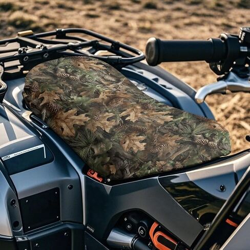 غطاء مقعد صيد مموه ATV مقاوم للماء غطاء مقعد عالمي ذو أربع عجلات متوافق مع Polaris Sportsman 570 450 850، Polaris Scrambler 400 500 850 1000 in Kuwait