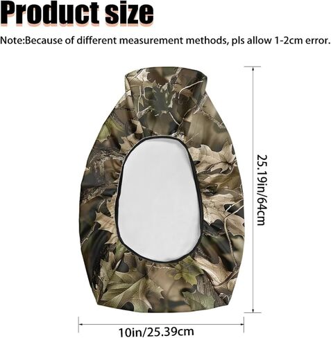 غطاء مقعد صيد مموه ATV مقاوم للماء غطاء مقعد عالمي ذو أربع عجلات متوافق مع Polaris Sportsman 570 450 850، Polaris Scrambler 400 500 850 1000 in Kuwait