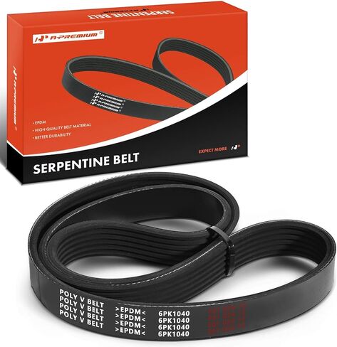 A-Premium Engine Serpentine Drive Belt Compatible with Toyota, Nissan, Lexus, Ford, Volvo, Infiniti, Isuzu, Mercury, Freightliner Cars - Camry 2002-2006, Sienna, Avalon, Sentra, NX, Ranger, 40.93 Inch in Saudi Arabia