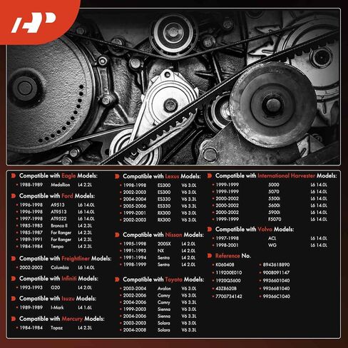 A-Premium Engine Serpentine Drive Belt Compatible with Toyota, Nissan, Lexus, Ford, Volvo, Infiniti, Isuzu, Mercury, Freightliner Cars - Camry 2002-2006, Sienna, Avalon, Sentra, NX, Ranger, 40.93 Inch in Saudi Arabia