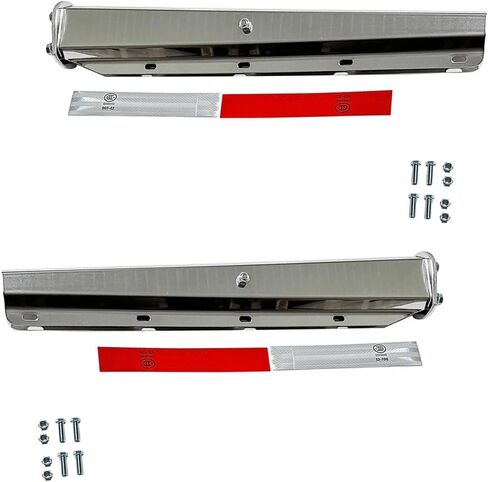 2PCS Stainless Steel Straight Spring Loaded Mud Flap Hanger Set, 2-1/2'' 2.5" Bolt Spacing 30" Length for Semi Trucks in Saudi Arabia