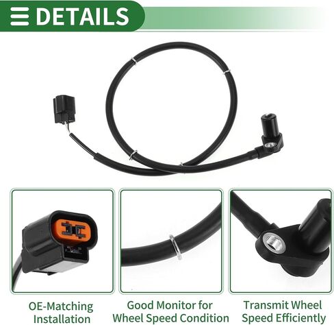 Motoforti ABS Wheel Speed Sensor ABS Sensor Anti-Lock Braking System Sensor for Mitsubishi Evo 2004-2006 No.MR249527 Rear Right in Saudi Arabia