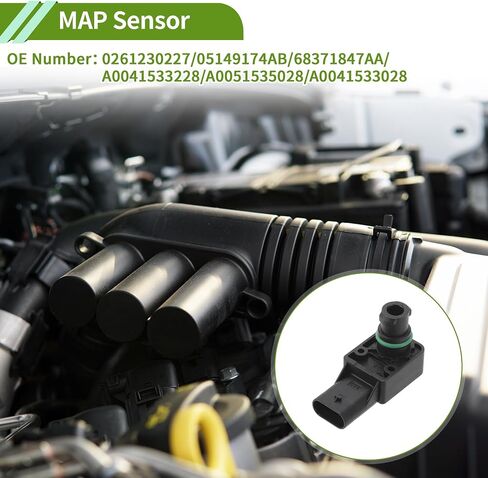 مستشعر خريطة الضغط المطلق المنوع لسيارة جيب رانجلر 3.6L 2014-2016 رقم 0261230227/05149174AB/68371847AA/A0041533228/A0051535028/A0041533028 1 قطعة in Saudi Arabia