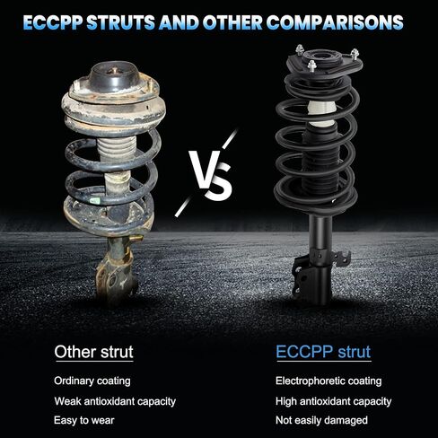 ECCPP 4pcs Front and Rear Pair Premium Quality Complete Strut Assembly Shock Absorber for 2003-2008 for Toyota Corolla 172115 172114 171373 in Saudi Arabia