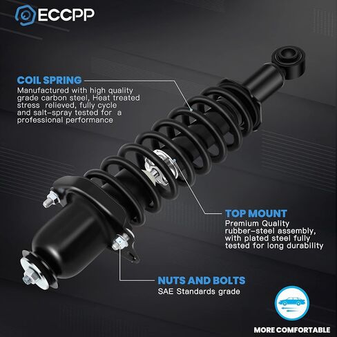 ECCPP 4pcs Front and Rear Pair Premium Quality Complete Strut Assembly Shock Absorber for 2003-2008 for Toyota Corolla 172115 172114 171373 in Saudi Arabia