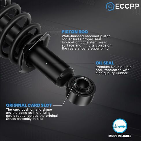 ECCPP 4pcs Front and Rear Pair Premium Quality Complete Strut Assembly Shock Absorber for 2003-2008 for Toyota Corolla 172115 172114 171373 in Saudi Arabia