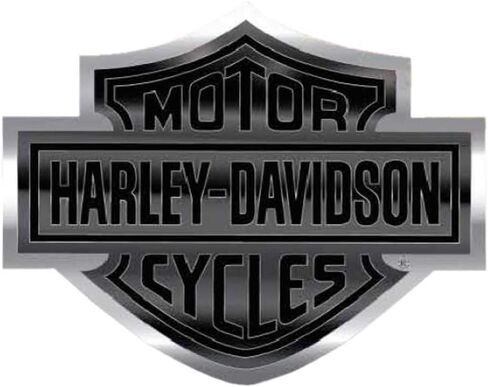 Harley-Davidson Bar & Shield Logo Bendable Aluminum Decal, Black/Silver CG41713 in Saudi Arabia