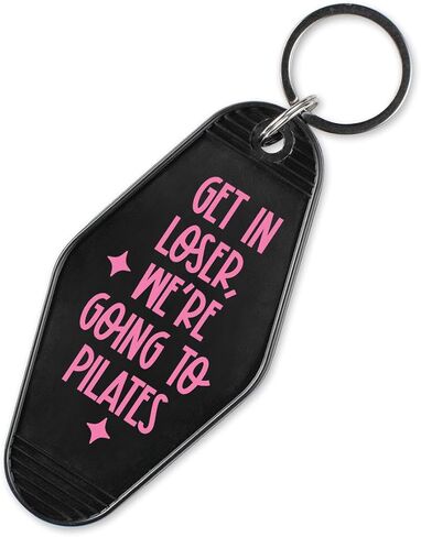 Going To Pilates Vintage Style Motel Keychain Key Tag 3.5" in Saudi Arabia