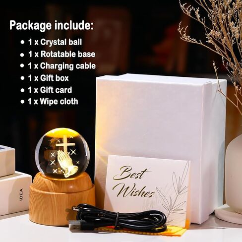 Crystal 3D Lion 2.36in Ball Figurine Gifts for Him Husband, Collectible Glass Animal Art Sphere for Room with Wooden Light Base, Keepsakes for Lion Lovers Home Decor Paperweight in Saudi Arabia