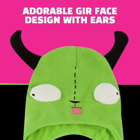 Invader Zim Beanie Hat, Gir Winter Knit Cap with Ears in Saudi Arabia
